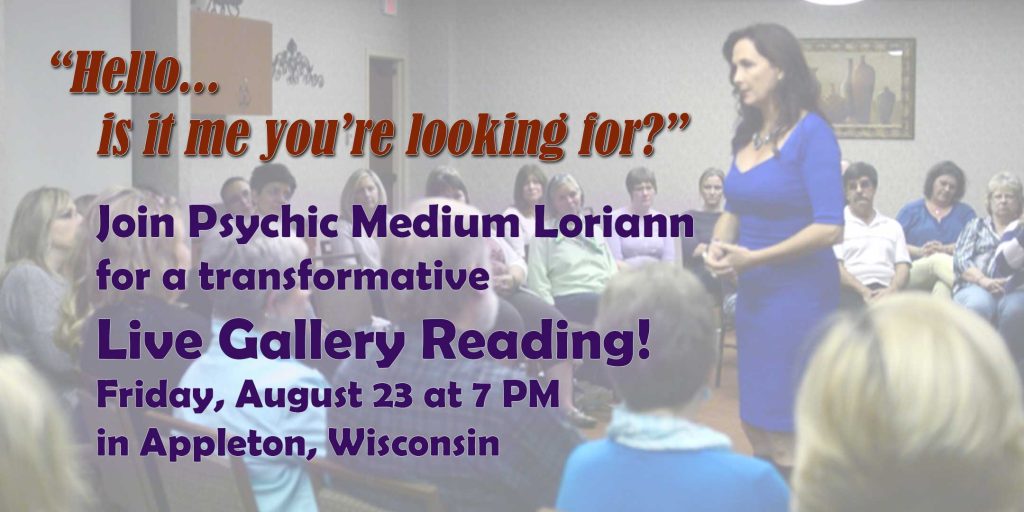 Psychic Medium Loriann presenting a Live Gallery Reading