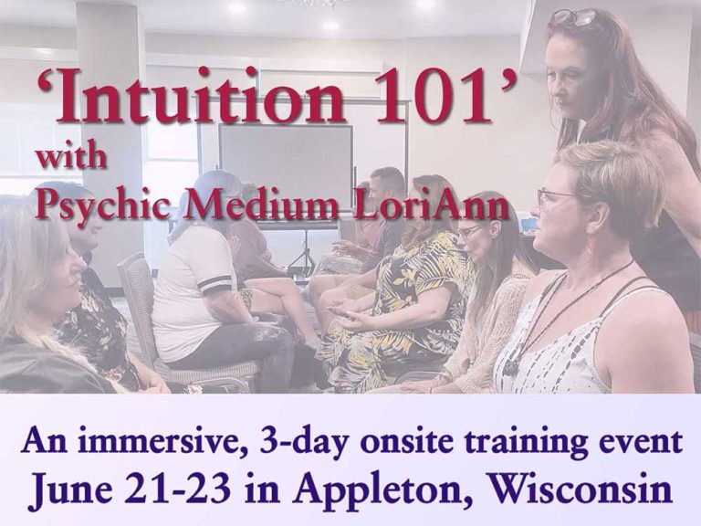 Psychic Medium Loriann training session with students