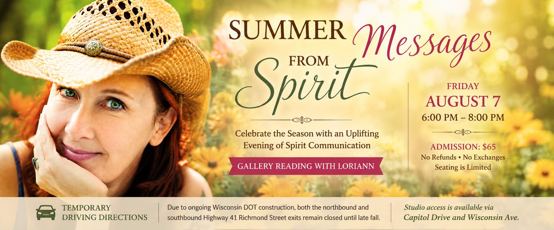 Psychic Medium LoriAnn Summer Gallery Reading Cover Image